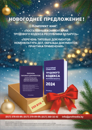 Комплект книг: «Перечень типовых документов: номенклатура дел, образцы документов, практика применения» + «Постатейный комментарий Трудового кодекса Республики Беларусь»