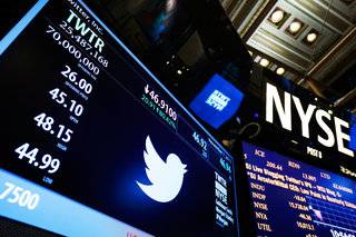 Цена акций соцсети Twitter упала на 20% за несколько минут